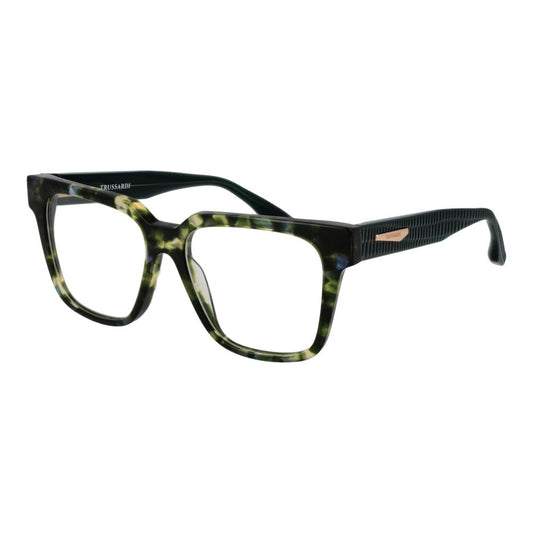 Trussardi Green Women's Optical Glasses – Square Full-Rim Frame