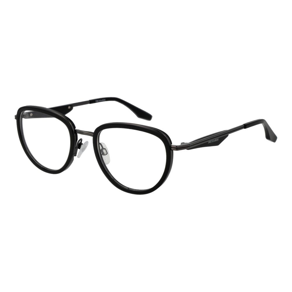 Trussardi Black Men’s Optical Glasses – Full-Rim Frame, 52mm