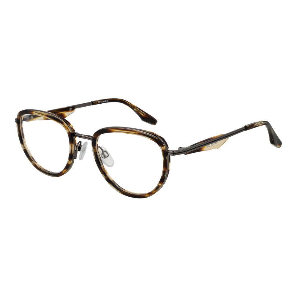 Trussardi Men’s Optical Glasses – Brown Full-Rim Frame