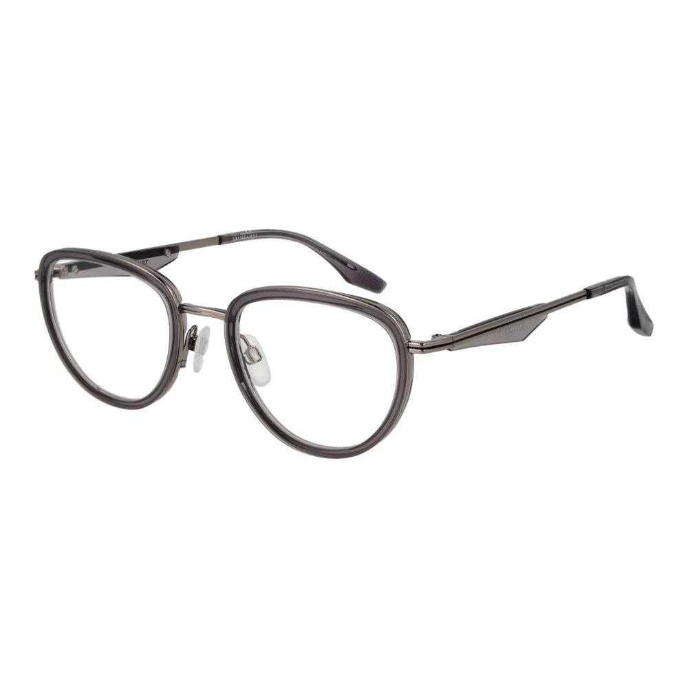Trussardi Men’s Optical Glasses – Grey Full-Rim Frame, 52mm