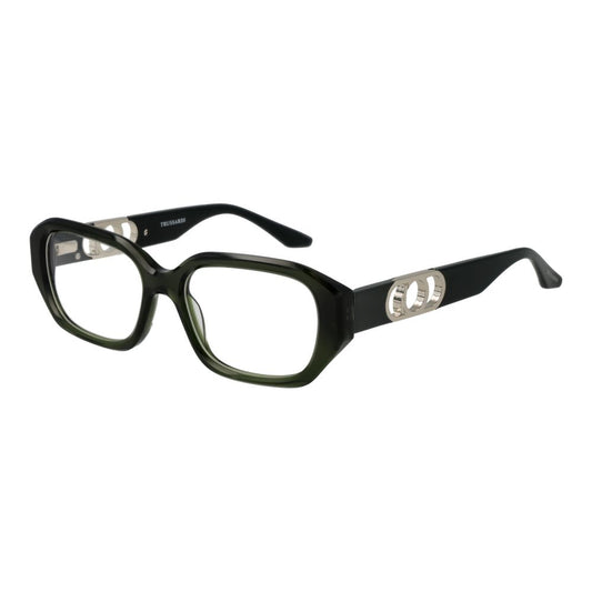 Trussardi Green Women’s Optical Glasses – Rectangle Full-Rim Frame