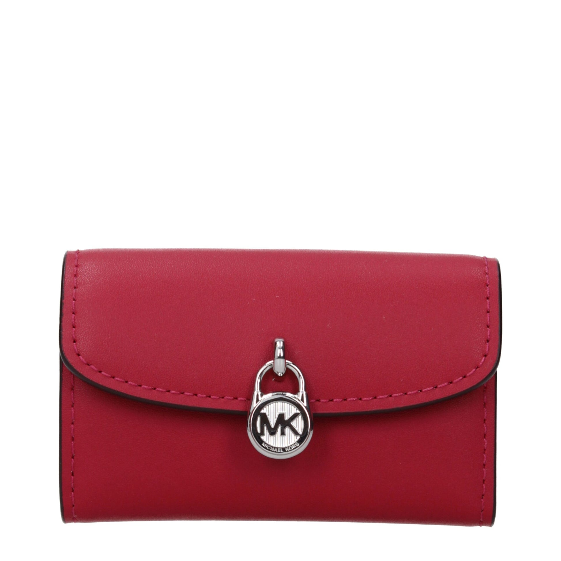 Michael Kors Red Leather Wallet - Chic Coin Purse for Everyday Elegance