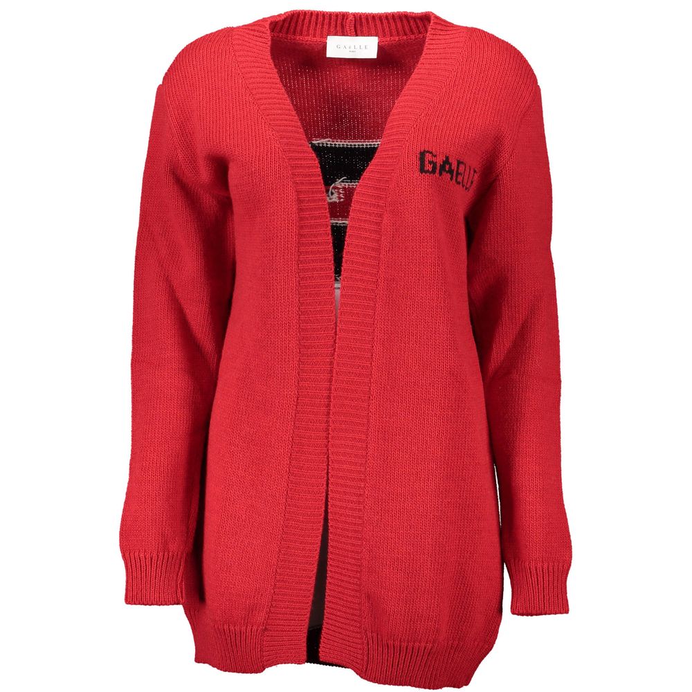 Gaelle Paris Rosso Acrylic Women's Cardigan
