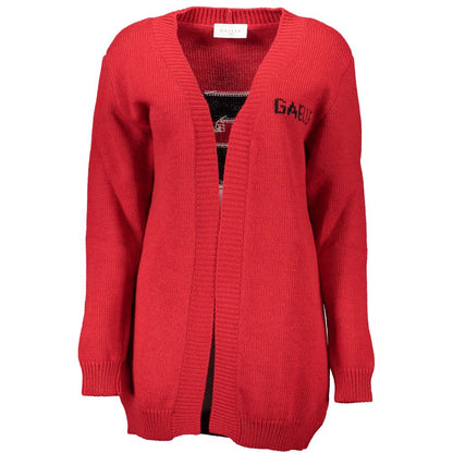 Gaelle Paris Rosso Acrylic Women's Cardigan