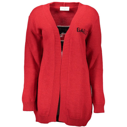 Gaelle Paris Rosso Acrylic Women's Cardigan