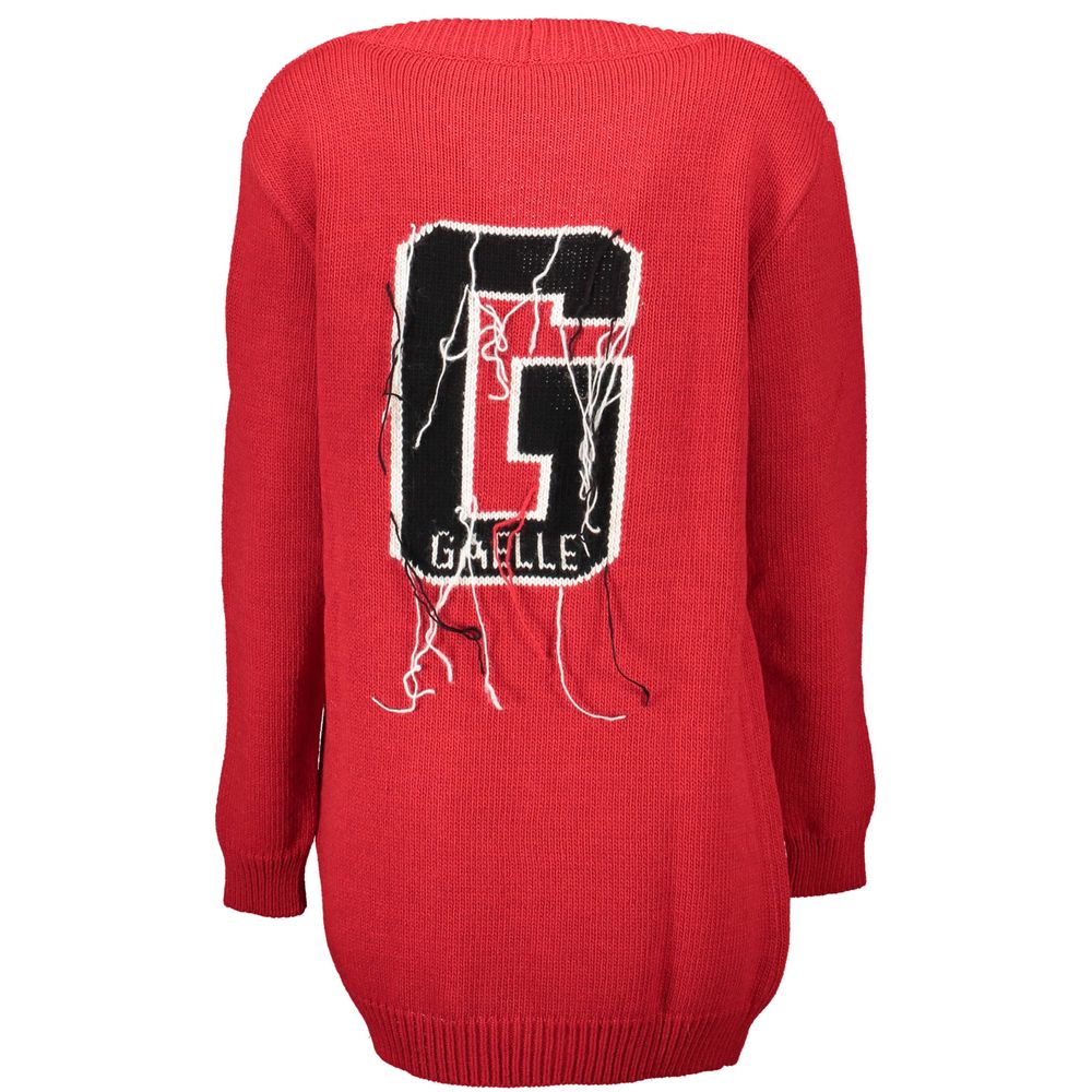 Gaelle Paris Rosso Acrylic Women's Cardigan