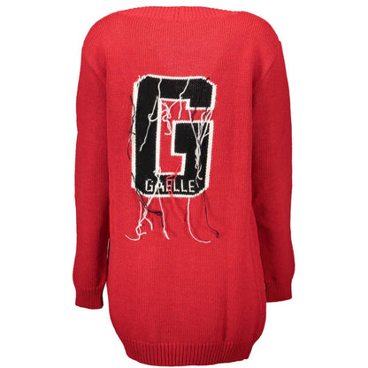 Gaelle Paris Rosso Acrylic Women's Cardigan