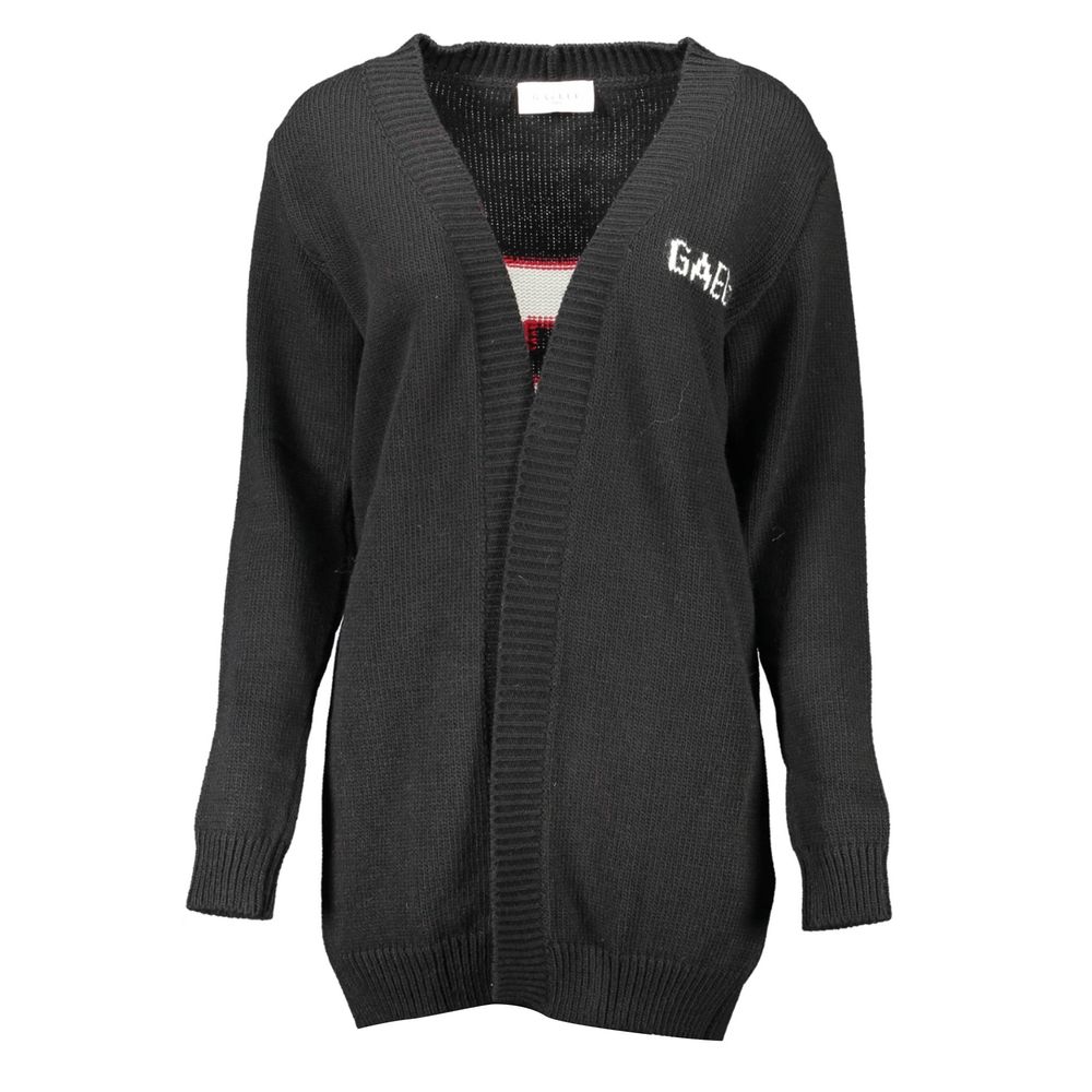 Gaelle Paris Black Wool Sweater - Bold Urban Cardigan
