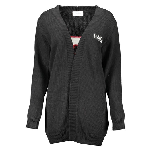 Gaelle Paris Black Wool Sweater - Bold Urban Cardigan