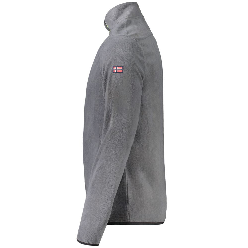 Norway 1963 Gray Polyester Sweatshirt with Zip Pockets