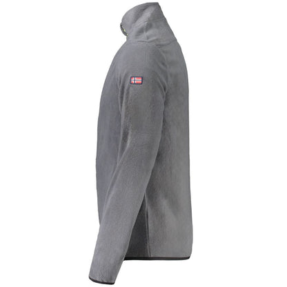 Norway 1963 Gray Polyester Sweatshirt with Zip Pockets