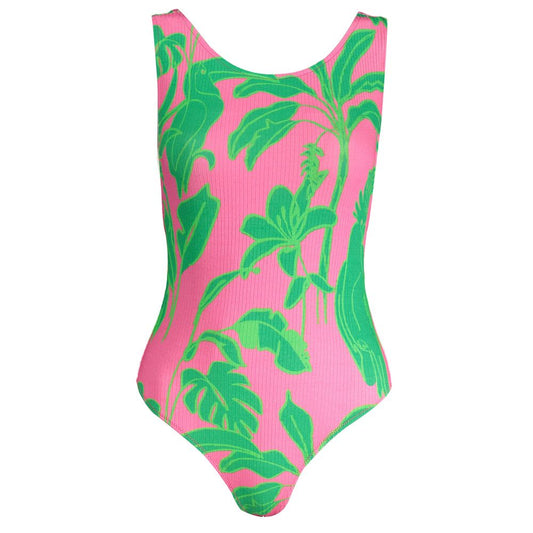 Desigual Pink Elastane Bodysuit: Embrace Vibrant Style