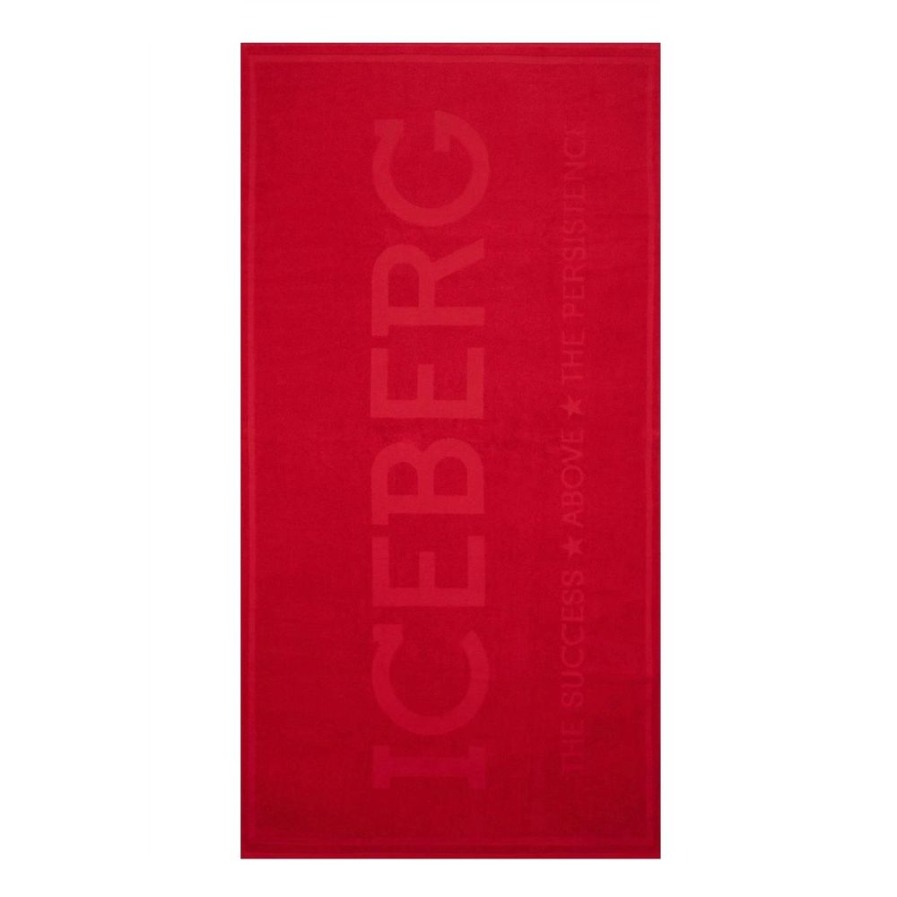 Iceberg Red Cotton Swimwear Beach Towel