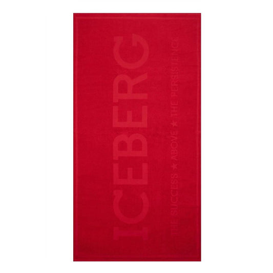 Iceberg Red Cotton Swimwear Beach Towel