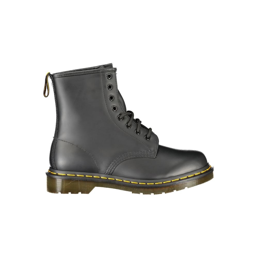 Dr. Martens Black Polyester Ankle Boot - 1460 Smooth with Contrast Details
