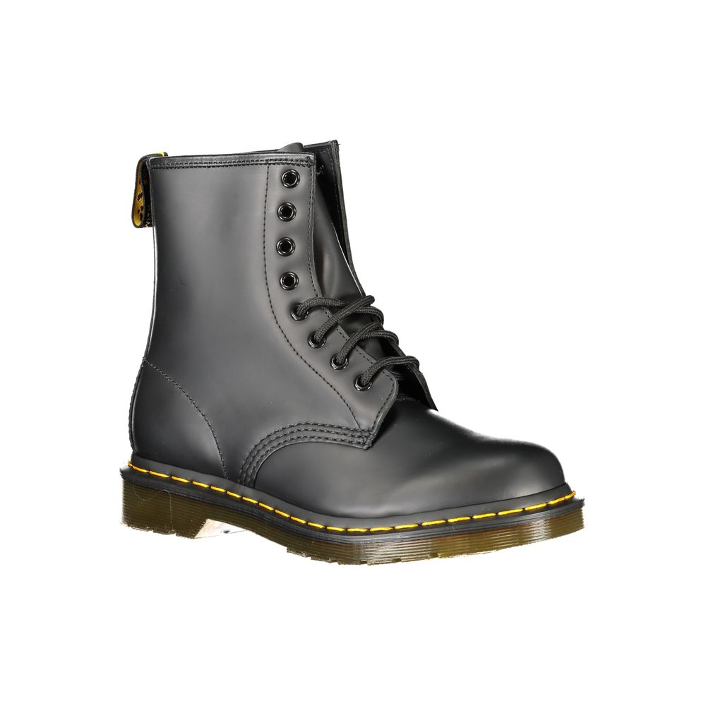 Dr. Martens Black Polyester Ankle Boot - 1460 Smooth with Contrast Details
