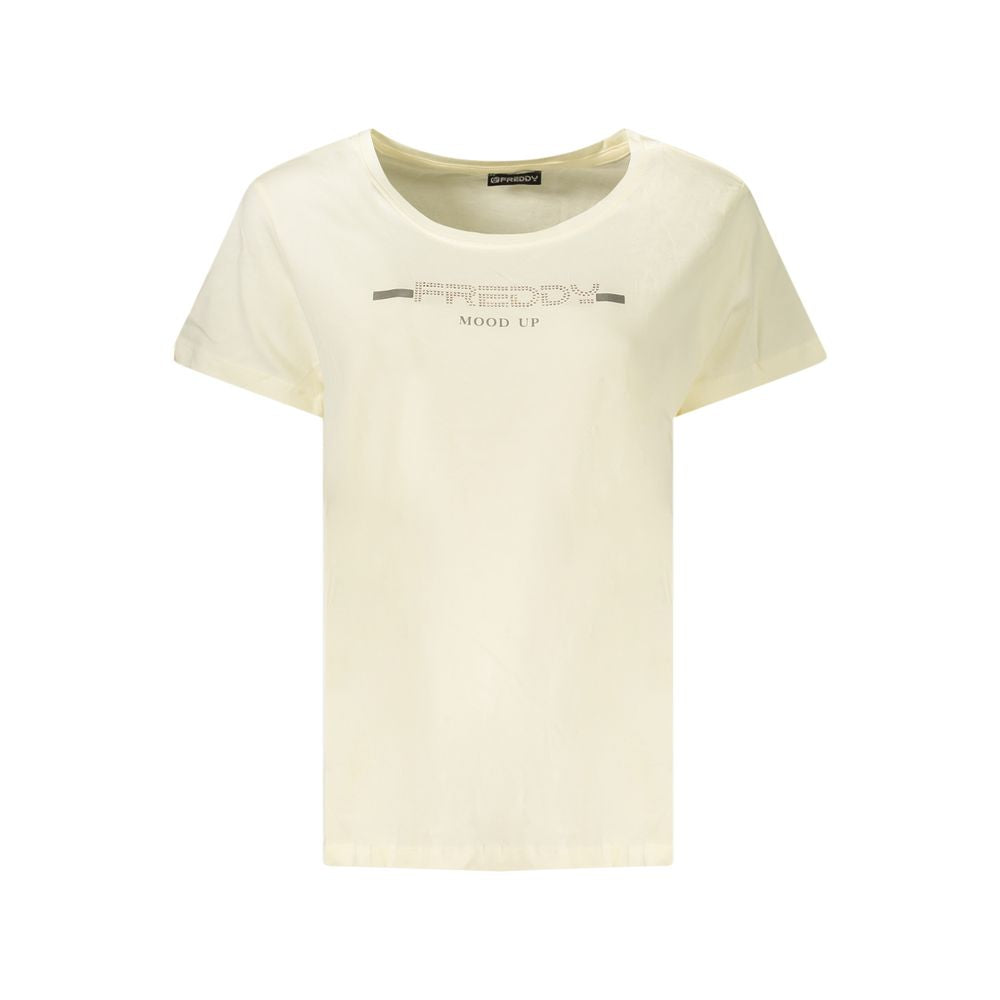 Freddy White Cotton T-Shirt – Effortless Style Meets Comfort