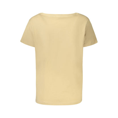 Freddy Beige Cotton T-Shirt with Rhinestone Detail