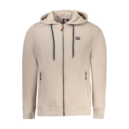 Norway 1963 Beige Cotton Sweatshirt with Zip Pockets