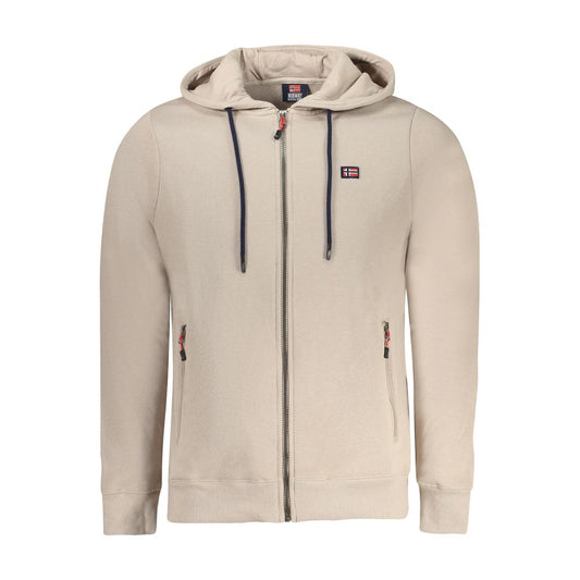 Norway 1963 Beige Cotton Sweatshirt with Zip Pockets