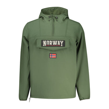 Norway 1963 Green Polyester Soft Shell Jacket with Hood