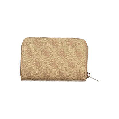 Guess Jeans Beige Polyethylene Wallet - Stylish and Functional Accessory