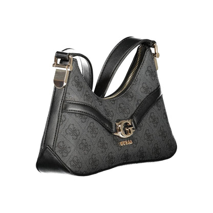 Guess Jeans Black DEA Mini Handbag – Faux Leather, Chic Shoulder Design