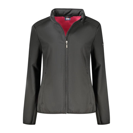 Norway 1963 Black Polyester Soft Shell Jacket with Removable Hood
