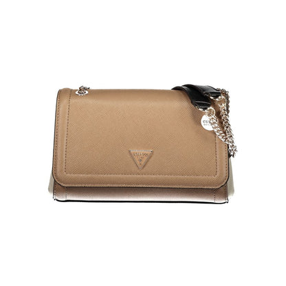 Guess Jeans Brown Noelle II Handbag – Faux Leather, Stylish Multi-Compartment Design