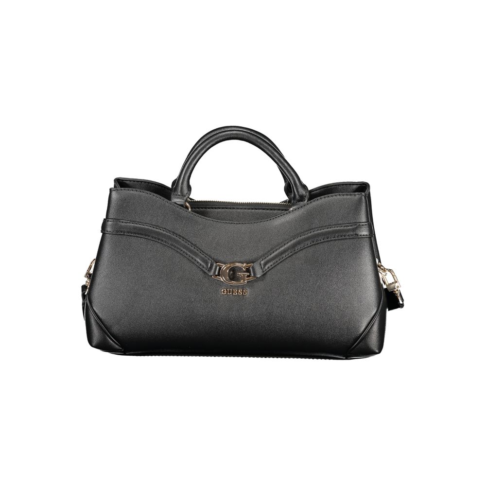 Guess Jeans Black DEA Handbag – Faux Leather, Stylish Multi-Compartment Design