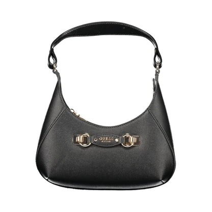 Guess Jeans Black Mimina Handbag – Faux Leather, Chic Design