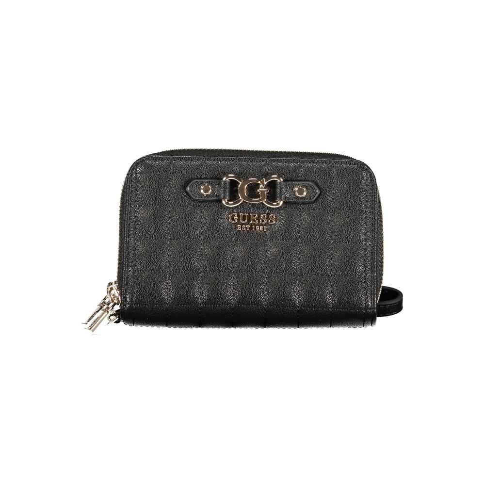 Guess Jeans Black Polyethylene Wallet - Nadira SLG Double Wallet