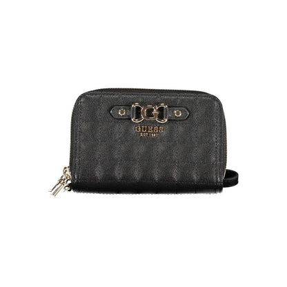 Guess Jeans Black Polyethylene Wallet - Nadira SLG Double Wallet