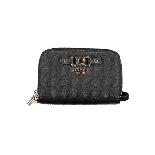 Guess Jeans Black Polyethylene Wallet - Nadira SLG Double Wallet