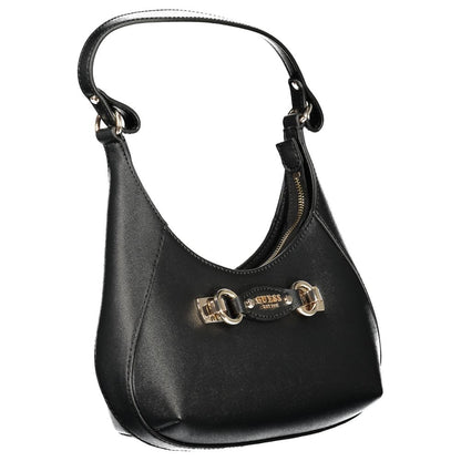 Guess Jeans Black Mimina Handbag – Faux Leather, Chic Design
