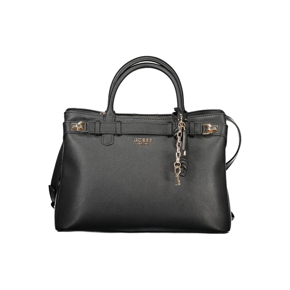 Guess Jeans Black Gregoria Handbag – Faux Leather, Chic Versatility