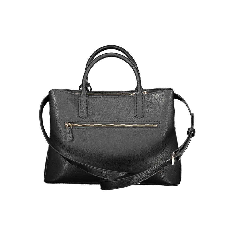 Guess Jeans Black Gregoria Handbag – Faux Leather, Chic Versatility