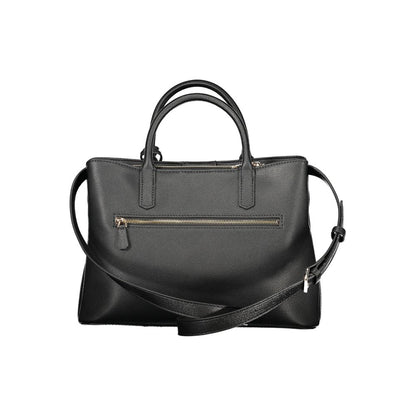 Guess Jeans Black Gregoria Handbag – Faux Leather, Chic Versatility