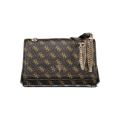 Guess Jeans Brown Noelle II Handbag – Faux Leather, Chic Multi-Compartment Design