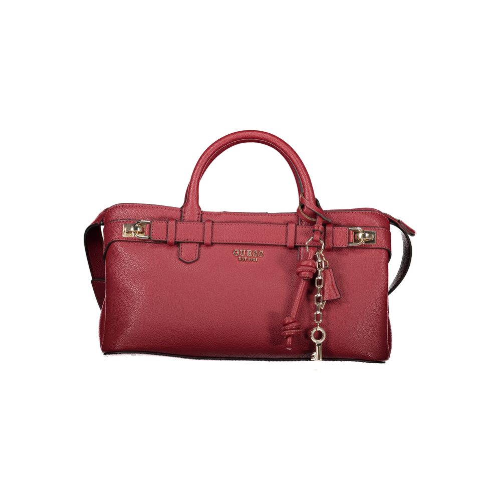 Guess Jeans Red Gregoria Handbag – Faux Leather, Stylish Multi-Compartment Design