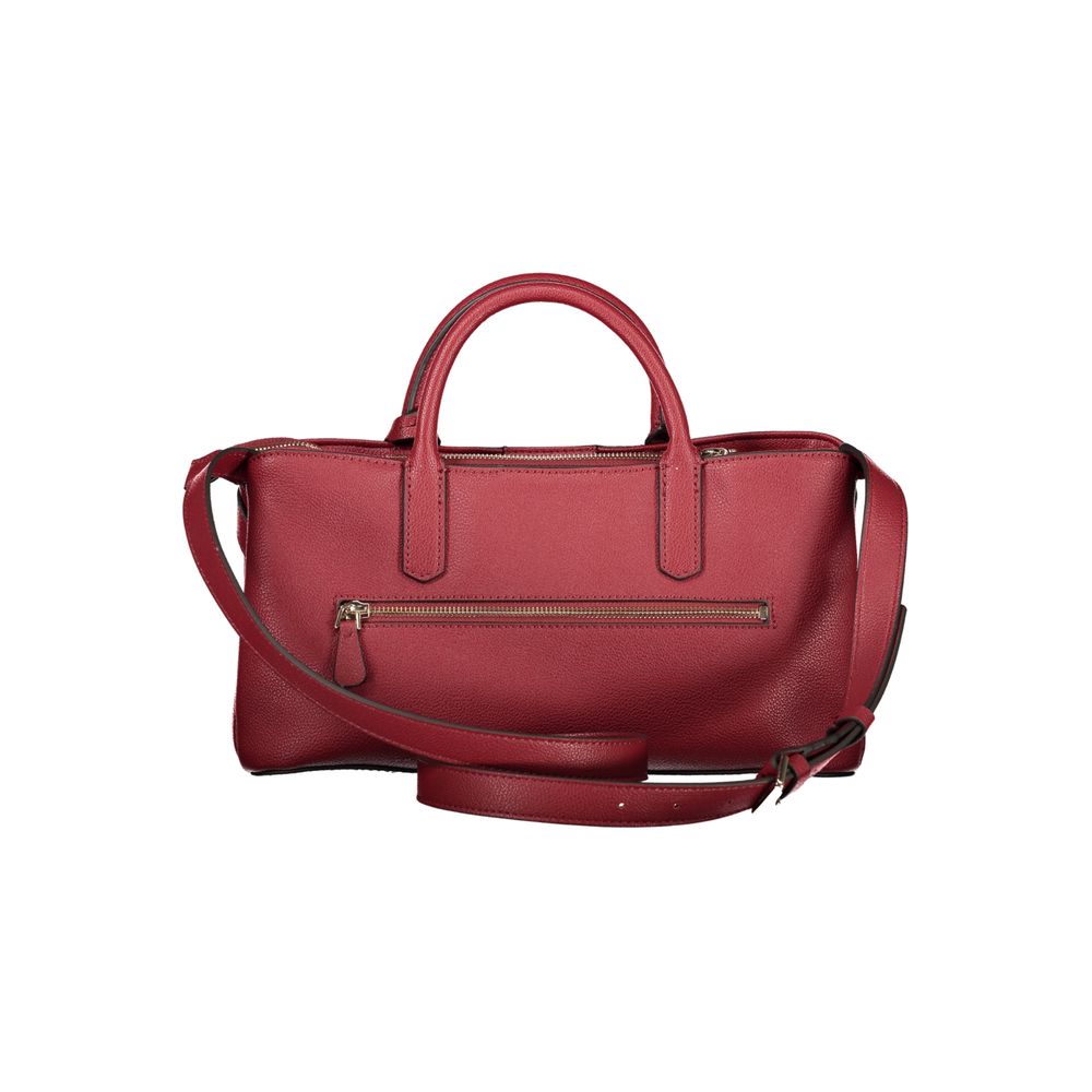 Guess Jeans Red Gregoria Handbag – Faux Leather, Stylish Multi-Compartment Design