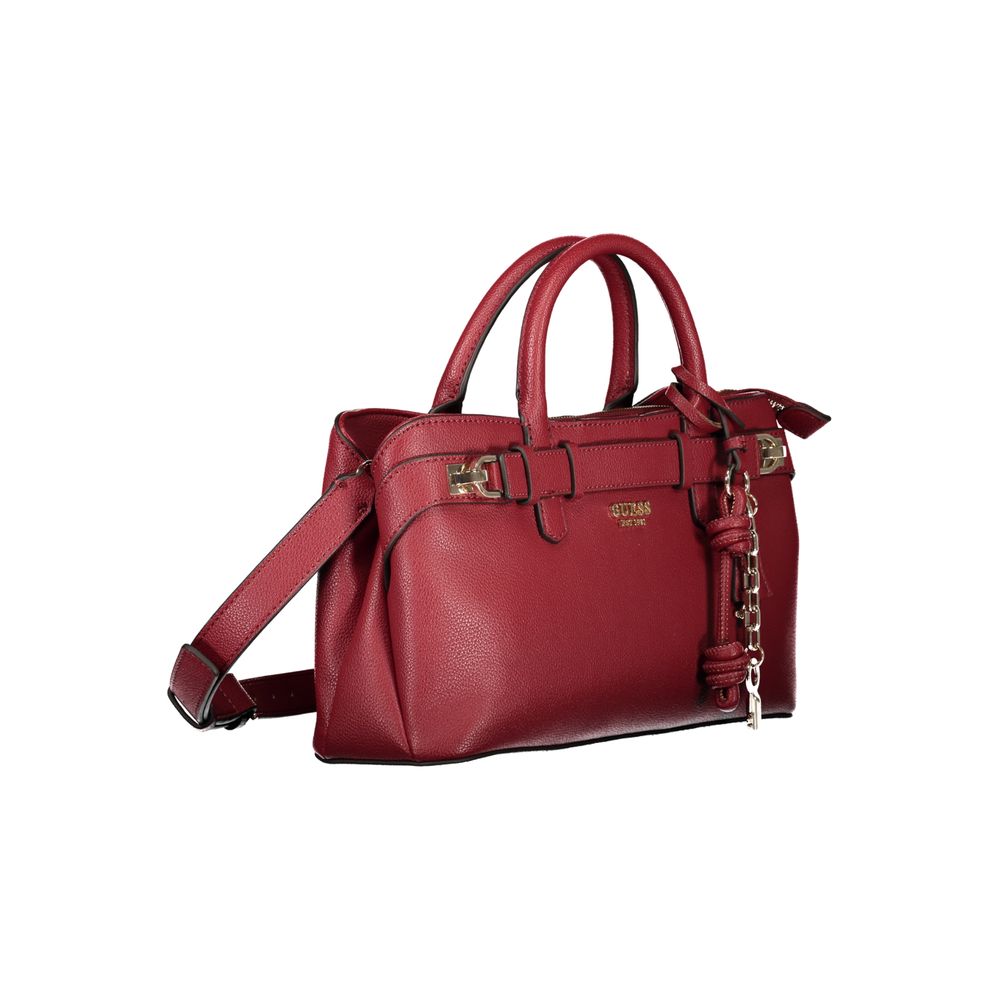 Guess Jeans Red Gregoria Handbag – Faux Leather, Stylish Multi-Compartment Design