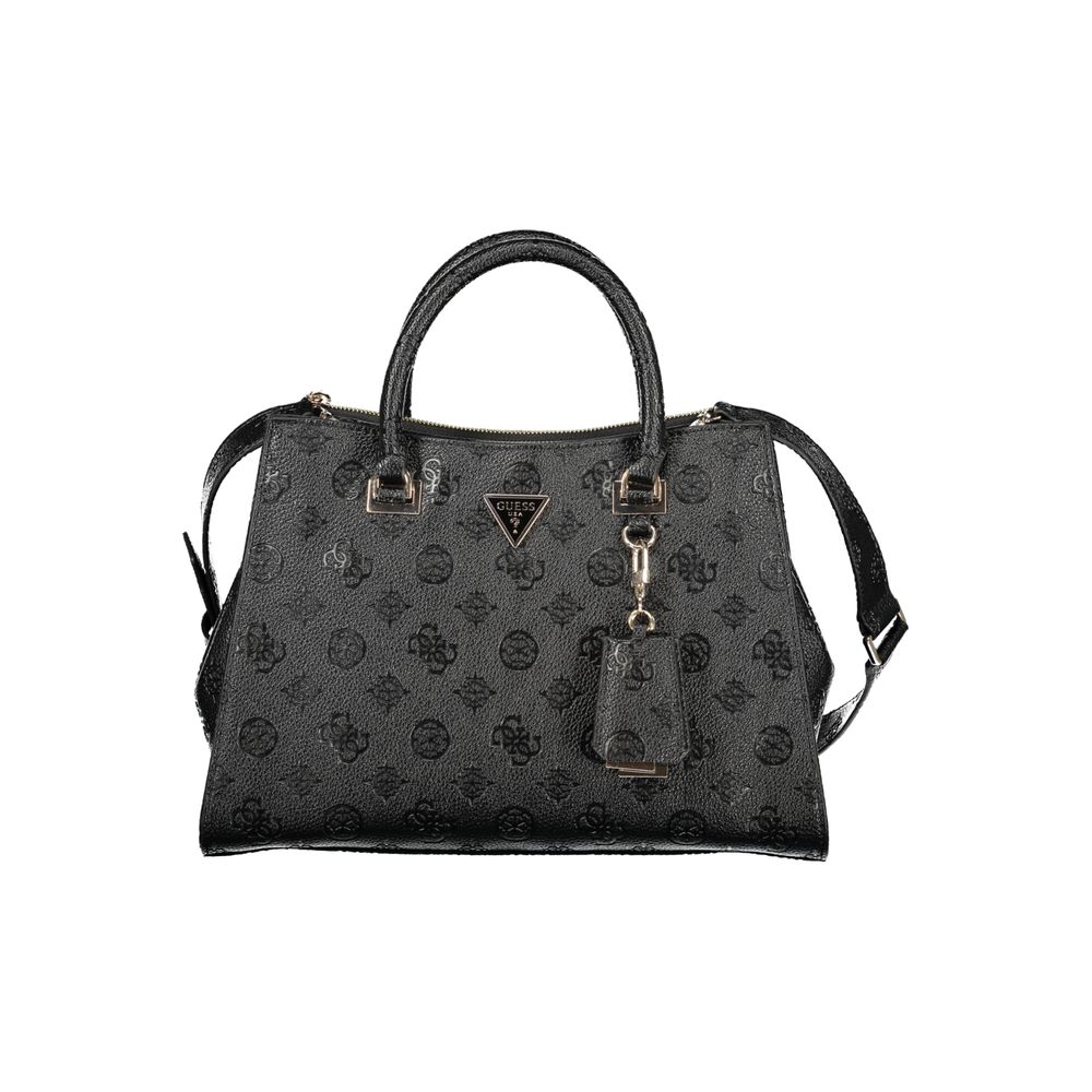 Guess Jeans Black CRESIDIA II Handbag – Faux Leather, Stylish Everyday Companion