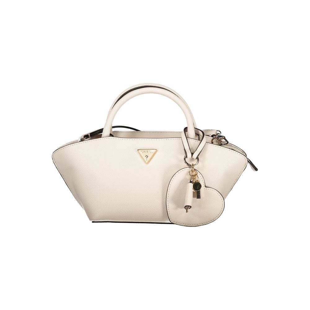 Guess Jeans Beige Bolena Mini Bag – Faux Leather, Stylish Compact Design