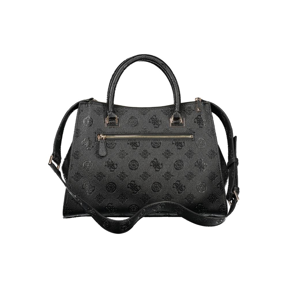 Guess Jeans Black CRESIDIA II Handbag – Faux Leather, Stylish Everyday Companion