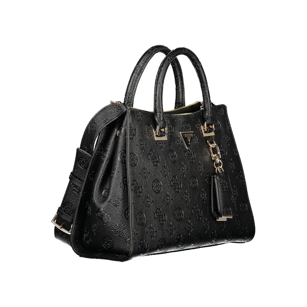 Guess Jeans Black CRESIDIA II Handbag – Faux Leather, Stylish Everyday Companion