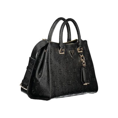 Guess Jeans Black CRESIDIA II Handbag – Faux Leather, Stylish Everyday Companion