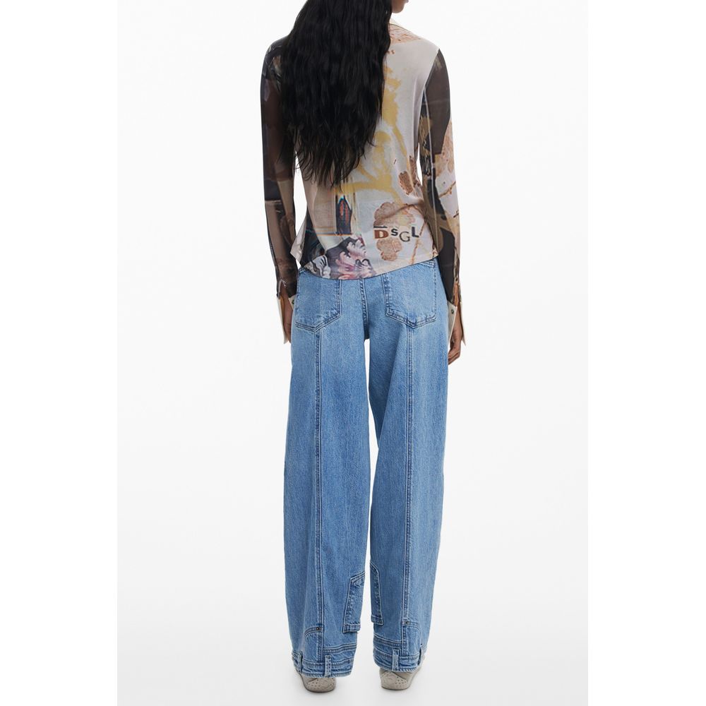 Desigual Beige Polyester Shirt - Eyre with Italian Collar