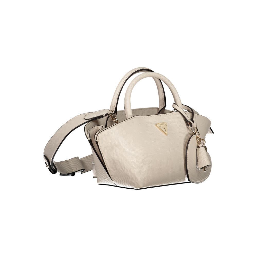 Guess Jeans Beige Bolena Mini Bag – Faux Leather, Stylish Compact Design