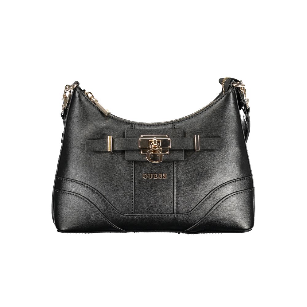 Guess Jeans Black Greyson II Bag – Faux Leather, Versatile Design